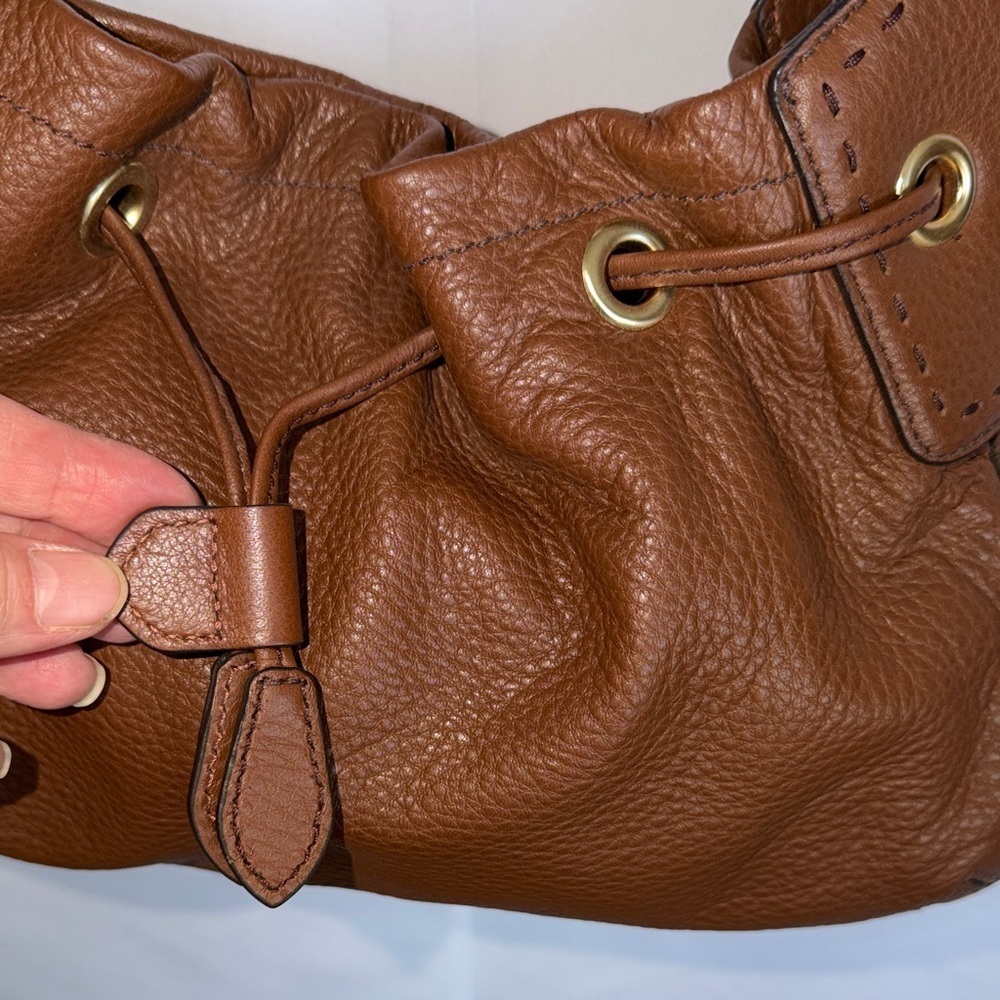Cole Haan Rich Brown Leather Hobo Bag - Picture 4 of 12